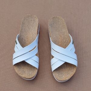 REEF CUSHION BLOOM HI Women's White Slide Sandals Size 8